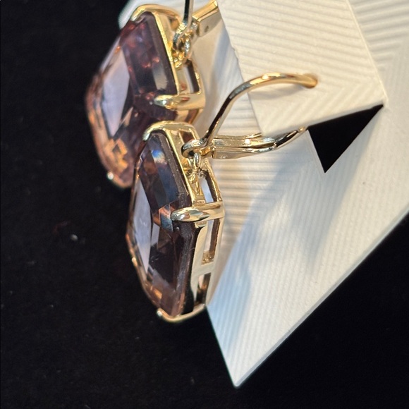 Lauren Ralph Lauren Gold Tone Glass Stone Drop Earrings - Picture 4 of 7